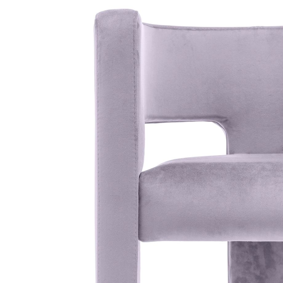 Fotel wypoczynkowy aksamitny liliowy Tiana