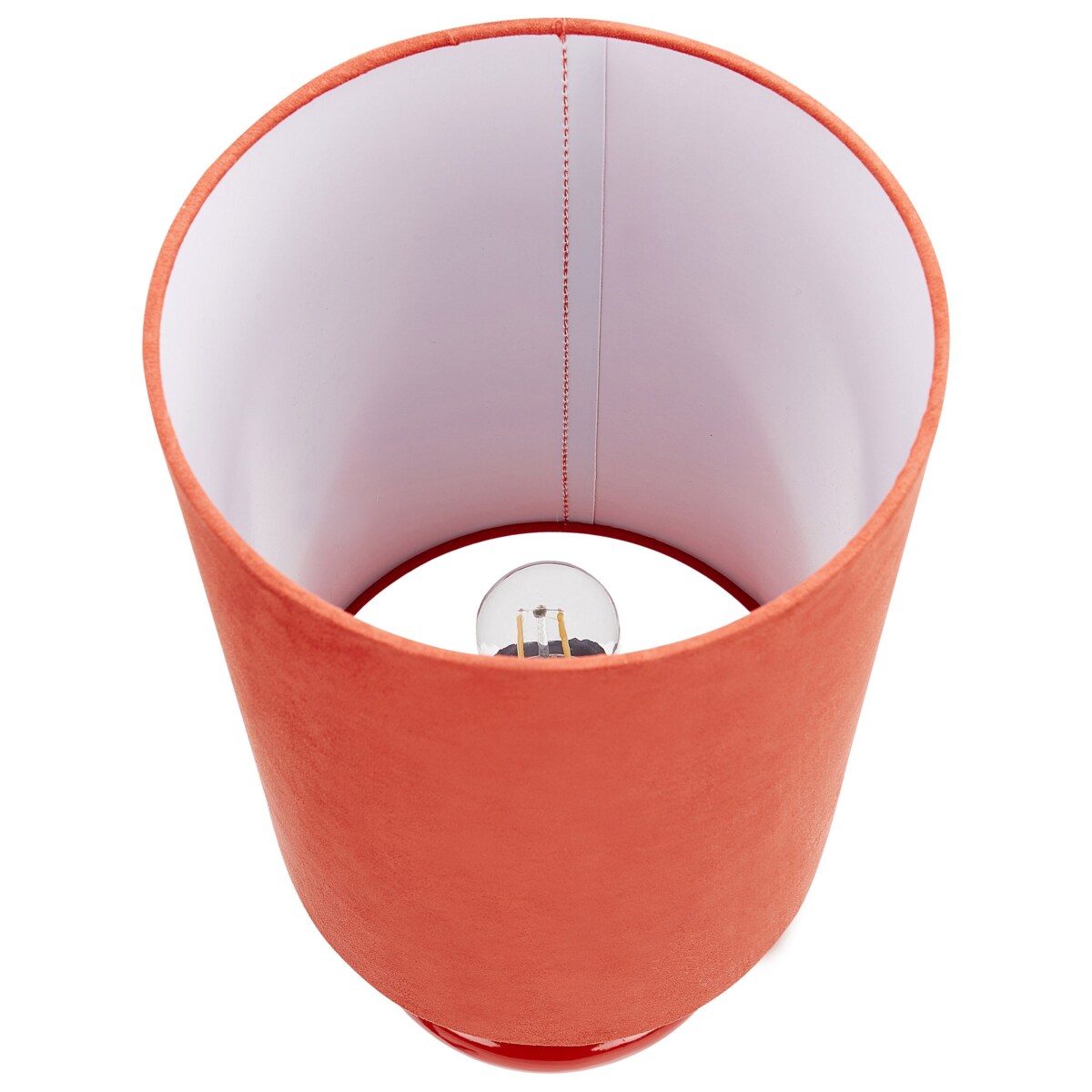 Lampa stołowa eko zamsz czerwona OTEROS