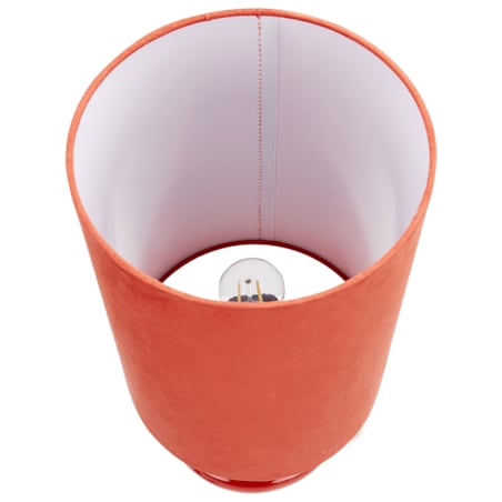 Lampa stołowa eko zamsz czerwona OTEROS