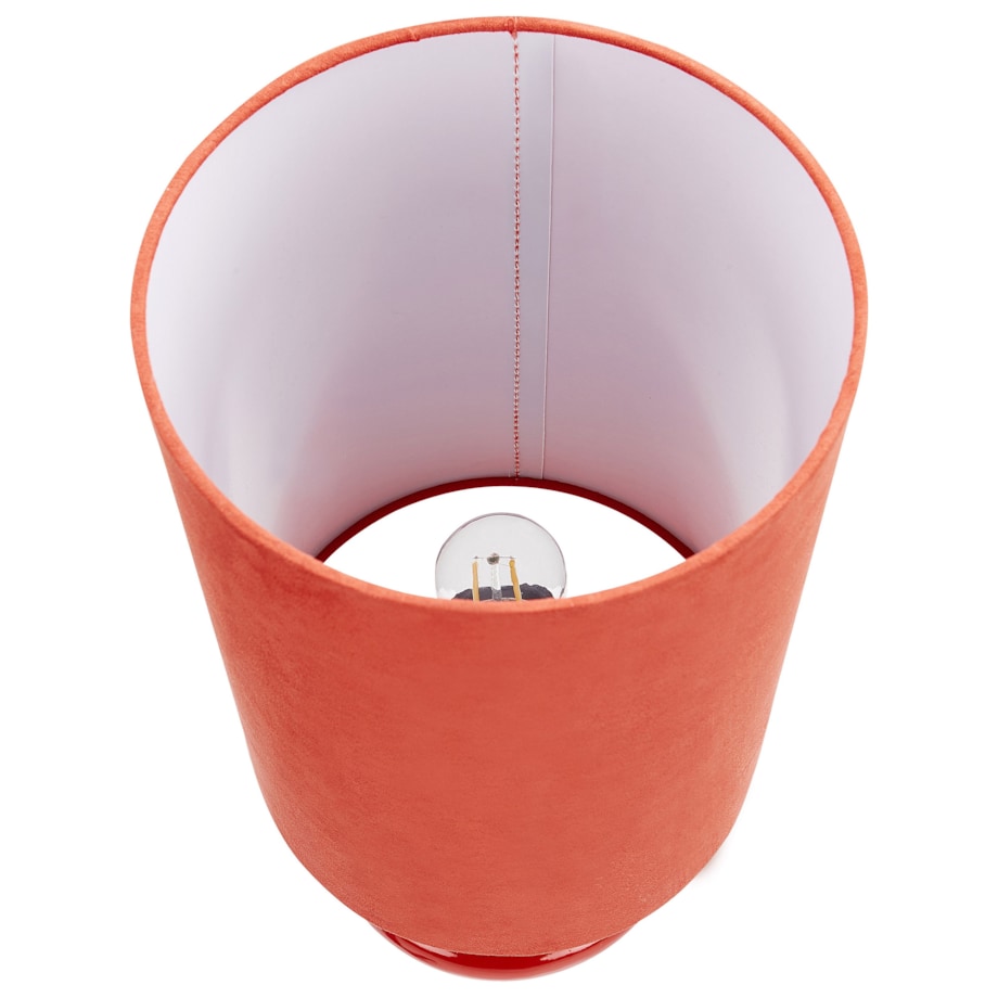 Lampa stołowa eko zamsz czerwona OTEROS