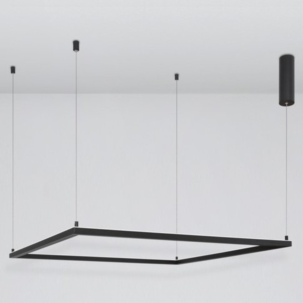 Minimalistyczna LAMPA wisząca JAEN LE41426 Luces Exclusivas metalowa OPRAWA ściemnialny ZWIS LED 50W 3000K kwadratowy czarny