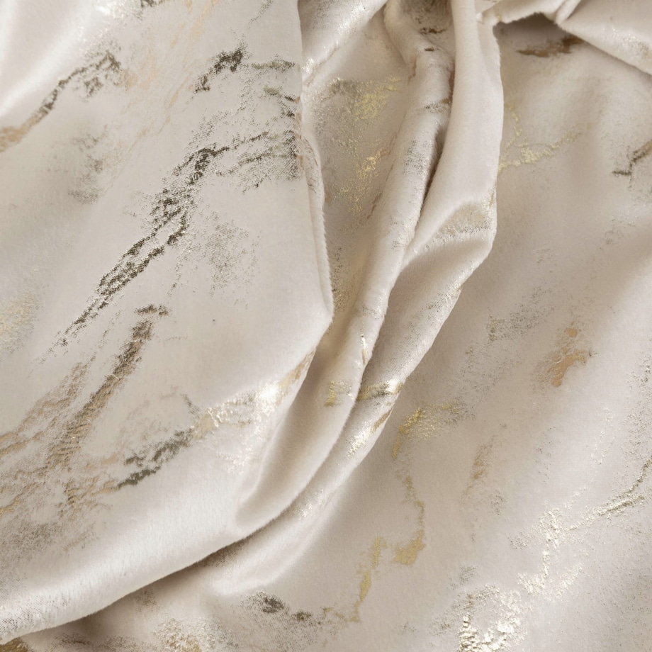 Zasłona Na Taśmie Welwetowa 140x270 DORIS beż+złoty Eurofirany Haczyki