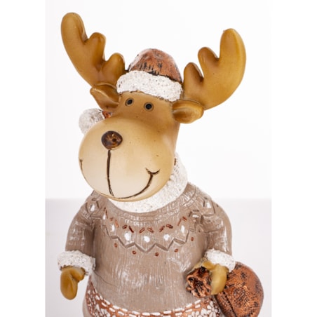 Figurka - łosza 17,5x9x7 cm ALCE w sukience i torebką