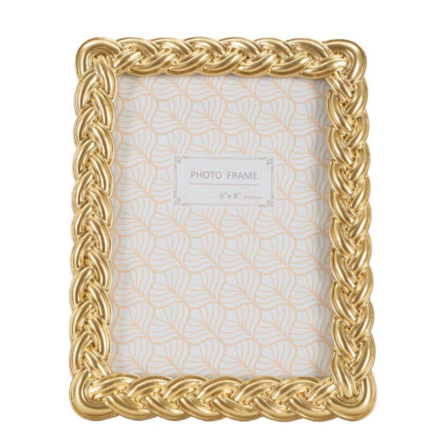 Złota ramka ze sztukaterią, 19 x 24,5 cm