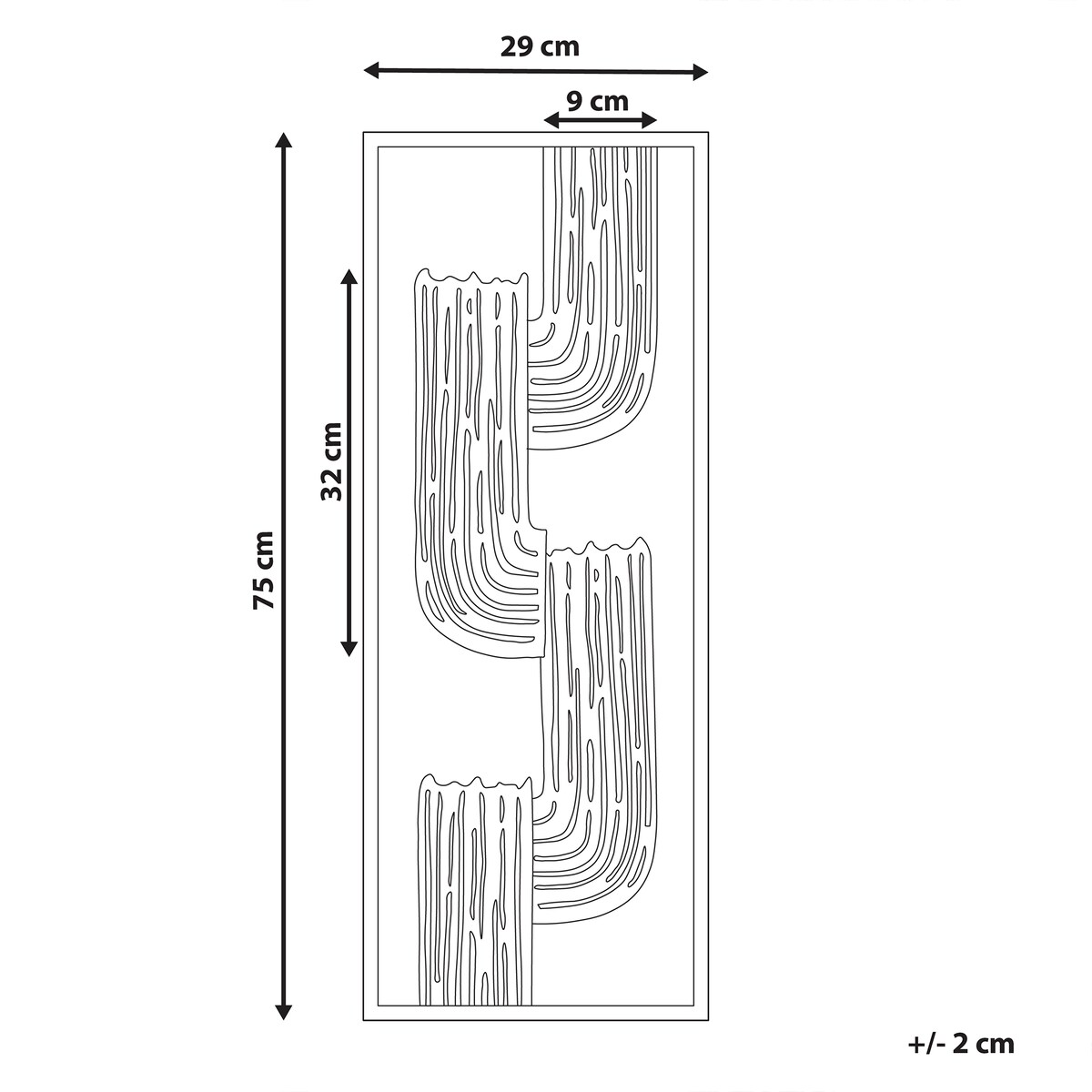 Dekoracja ścienna THULIUM Metal 75 cm Złoty