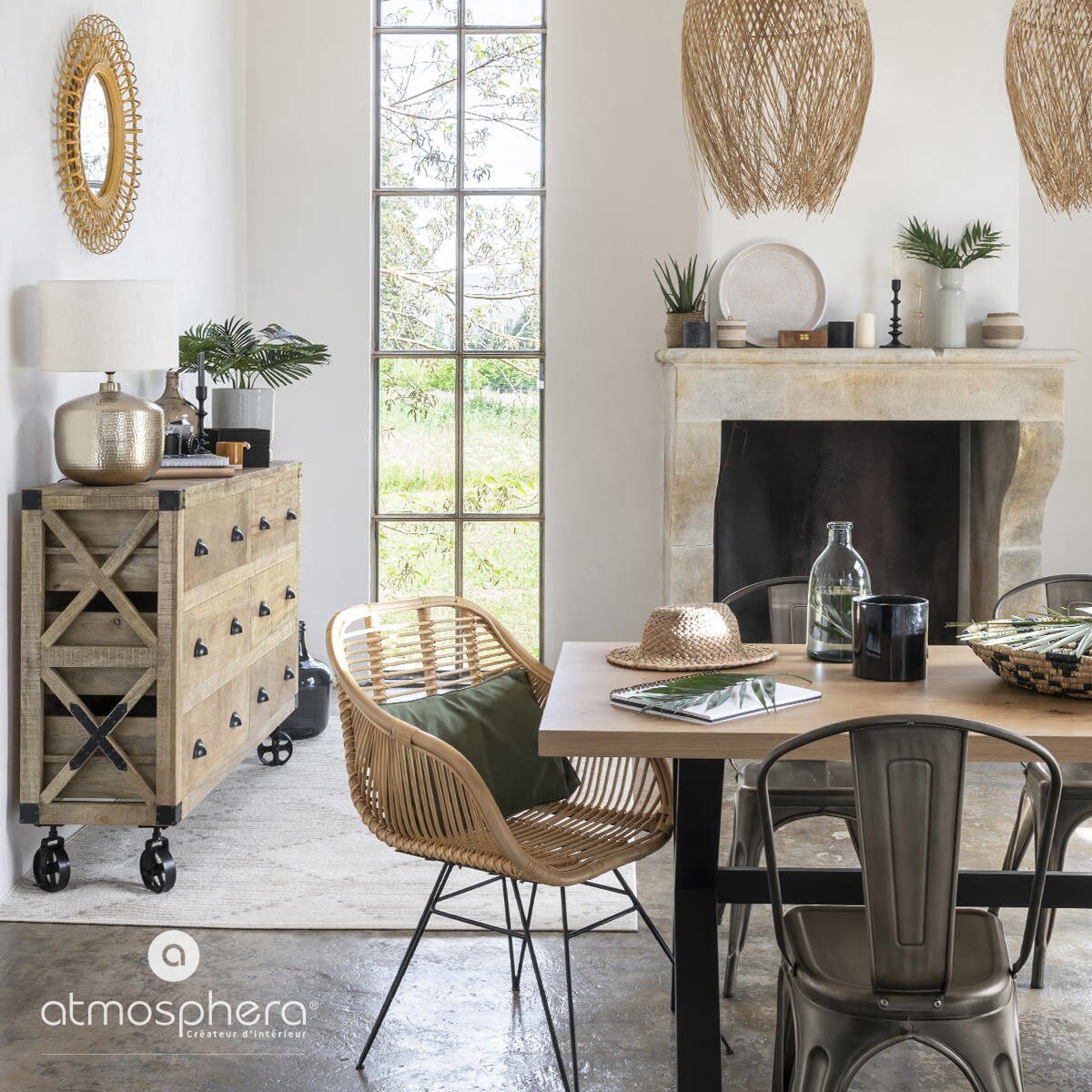 Fotel rattanowy do salonu KOETA