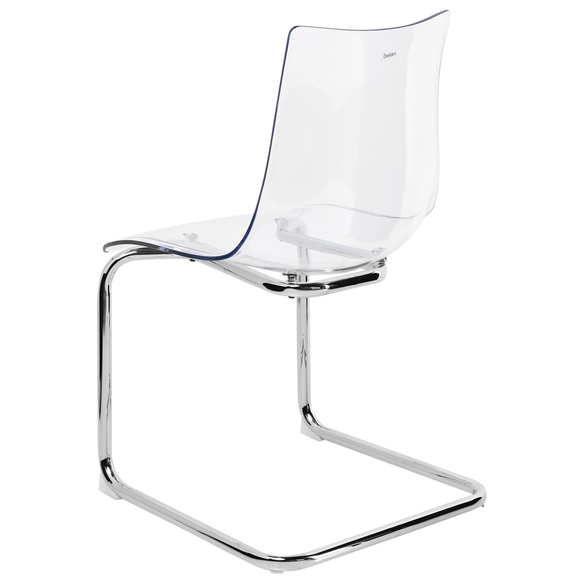 Zestaw 2 krzeseł do jadalni MARSHALL Przezroczysty