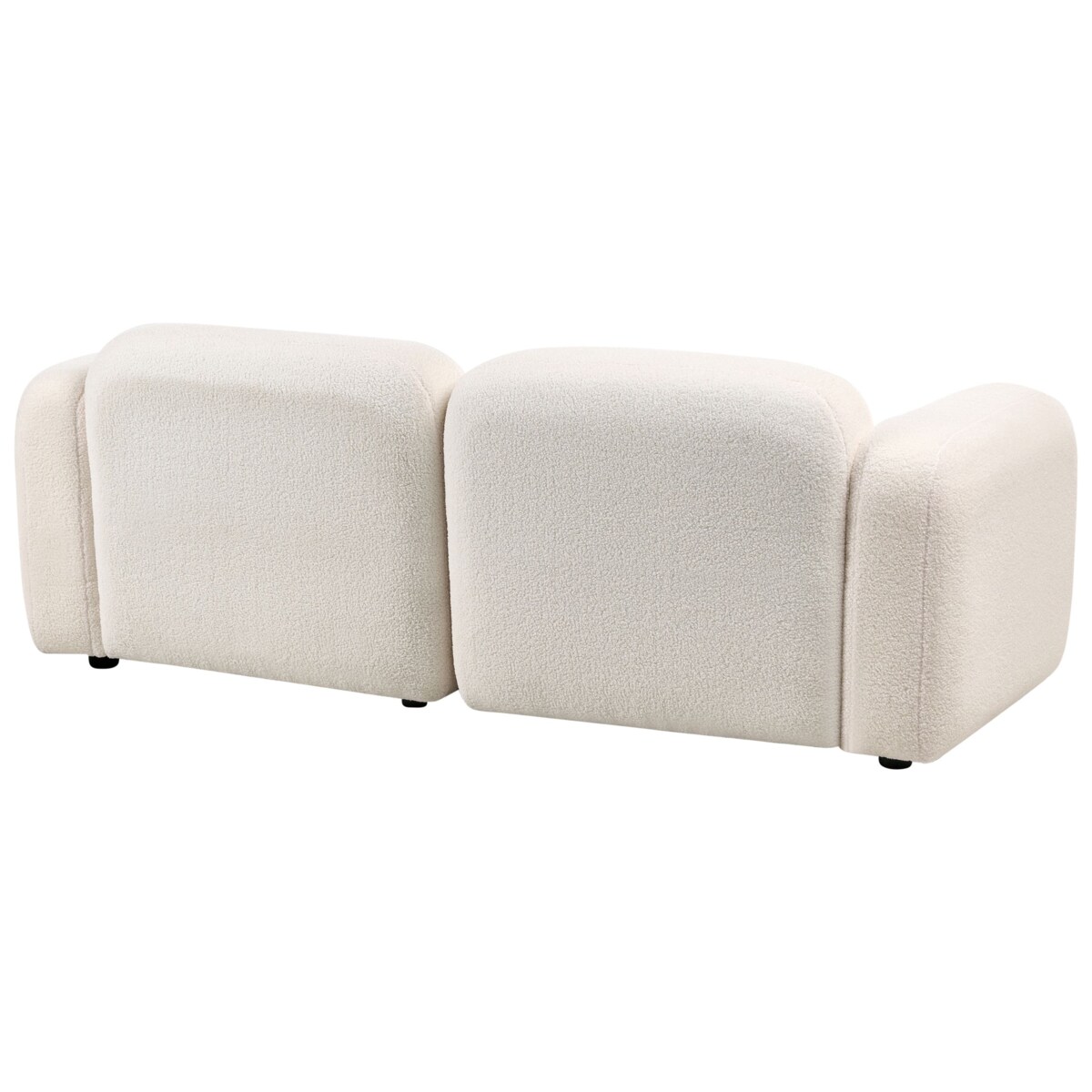 Sofa dla 3 osób AFOSS Boucle Złamana biel