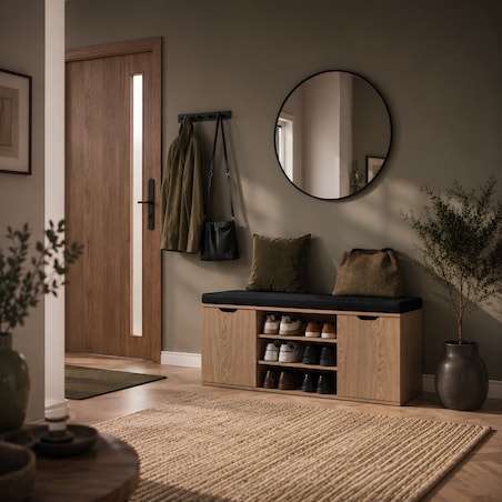 Szafka na buty z siedziskiem PORTA, 103 x 30 x 46 cm