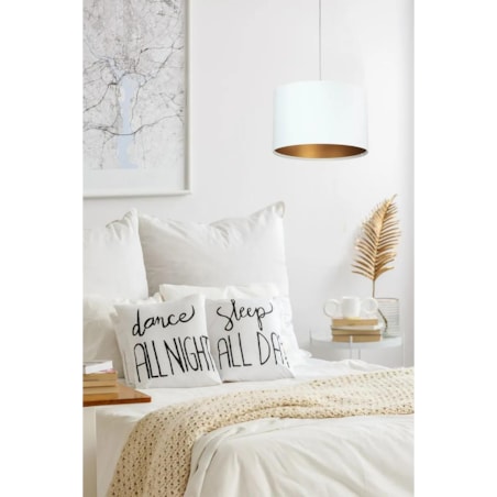 Lampa wisząca HOME 30 biała/złota