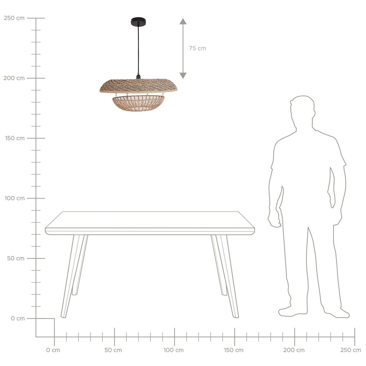 Lampa wisząca KIDEPO Papierowa plecionka Brązowy