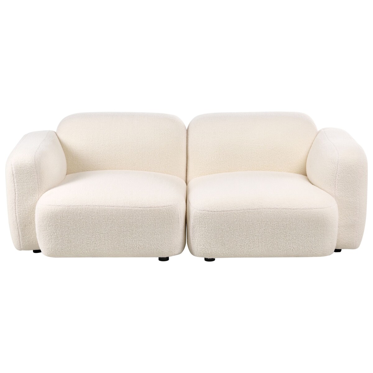 Sofa dla 3 osób AFOSS Boucle Złamana biel