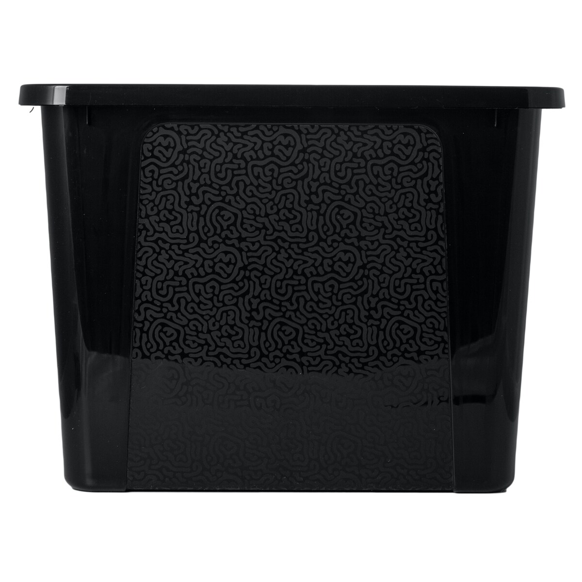 Pojemnik Plastikowy Z Pokrywą Duży Zamykany Pudełko Box Czarny 30L