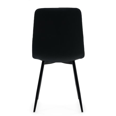 Krzesło tapicerowane do salonu jadalni GELA czarny welur