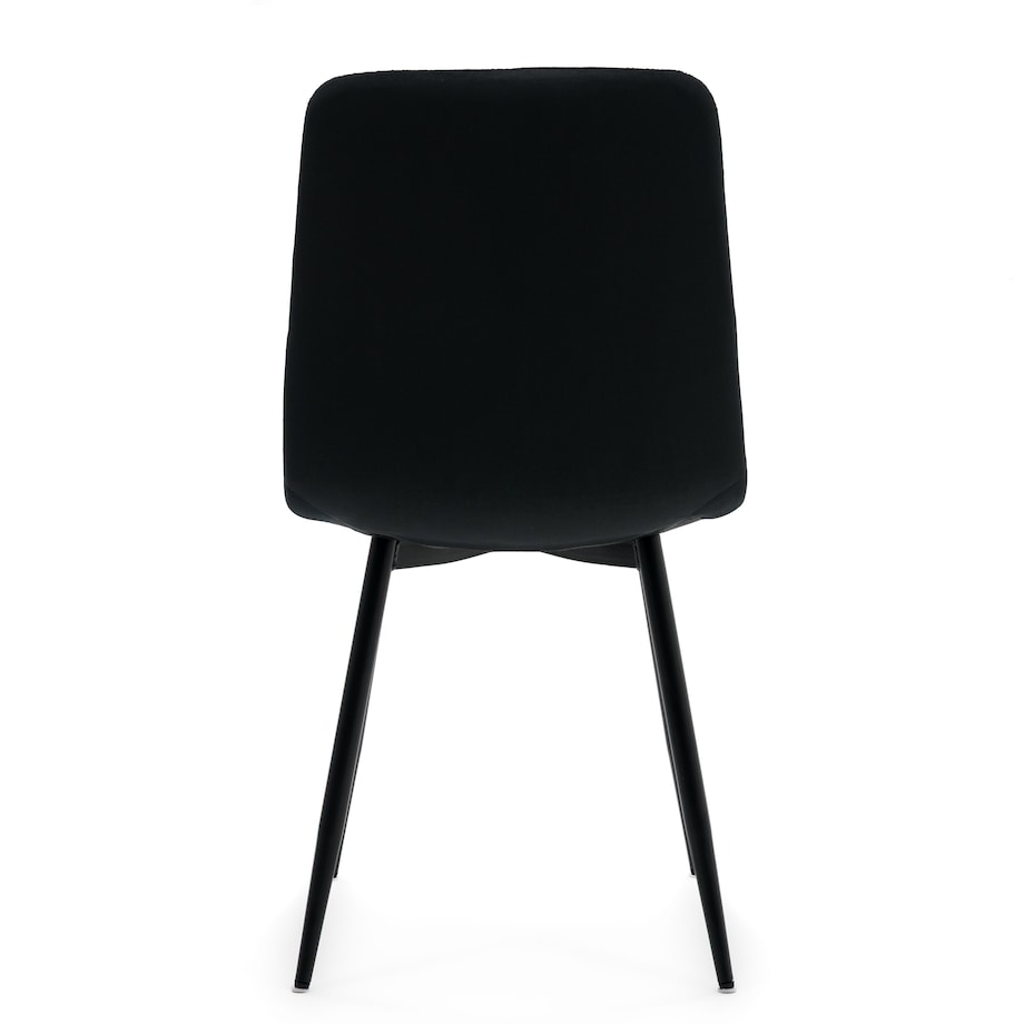 Krzesło tapicerowane do salonu jadalni GELA czarny welur