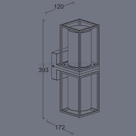 Elewacyjna LAMPA ogrodowa FLAIR 5288804012 Lutec zewnętrzna OPRAWA ścienna outdoor IP44 czarna przezroczysta