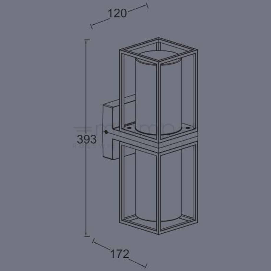 Elewacyjna LAMPA ogrodowa FLAIR 5288804012 Lutec zewnętrzna OPRAWA ścienna outdoor IP44 czarna przezroczysta