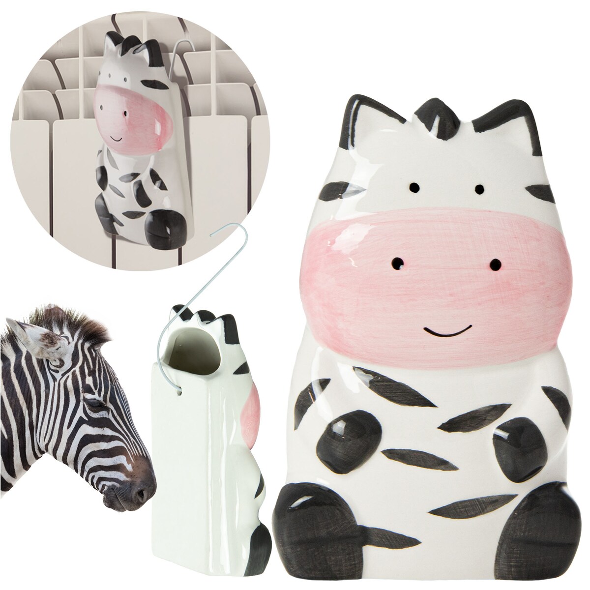 Nawilżacz Powietrza Na Grzejnik Kaloryfer 16 Cm Dla Dziecka Do Pokoju Zebra