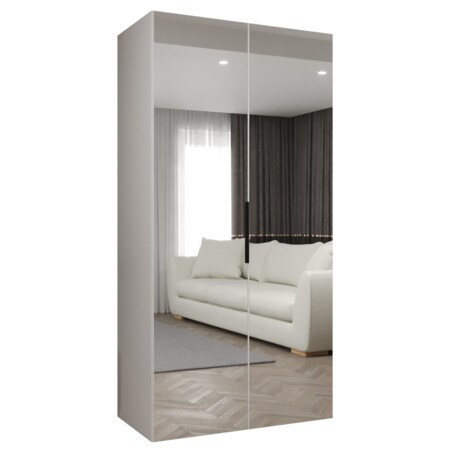 Szafa uchylna otwierana MARBELLA 3 100 wys. 202 cm Biały + u. Czarny