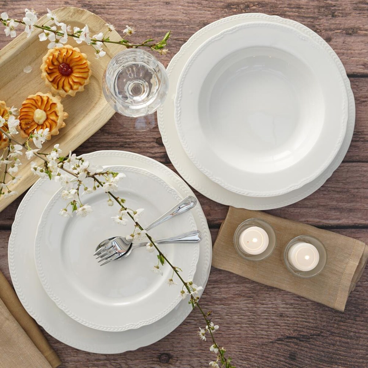 VILLA ITALIA Talerz głęboki porcelanowy 22,5 cm LOZANO