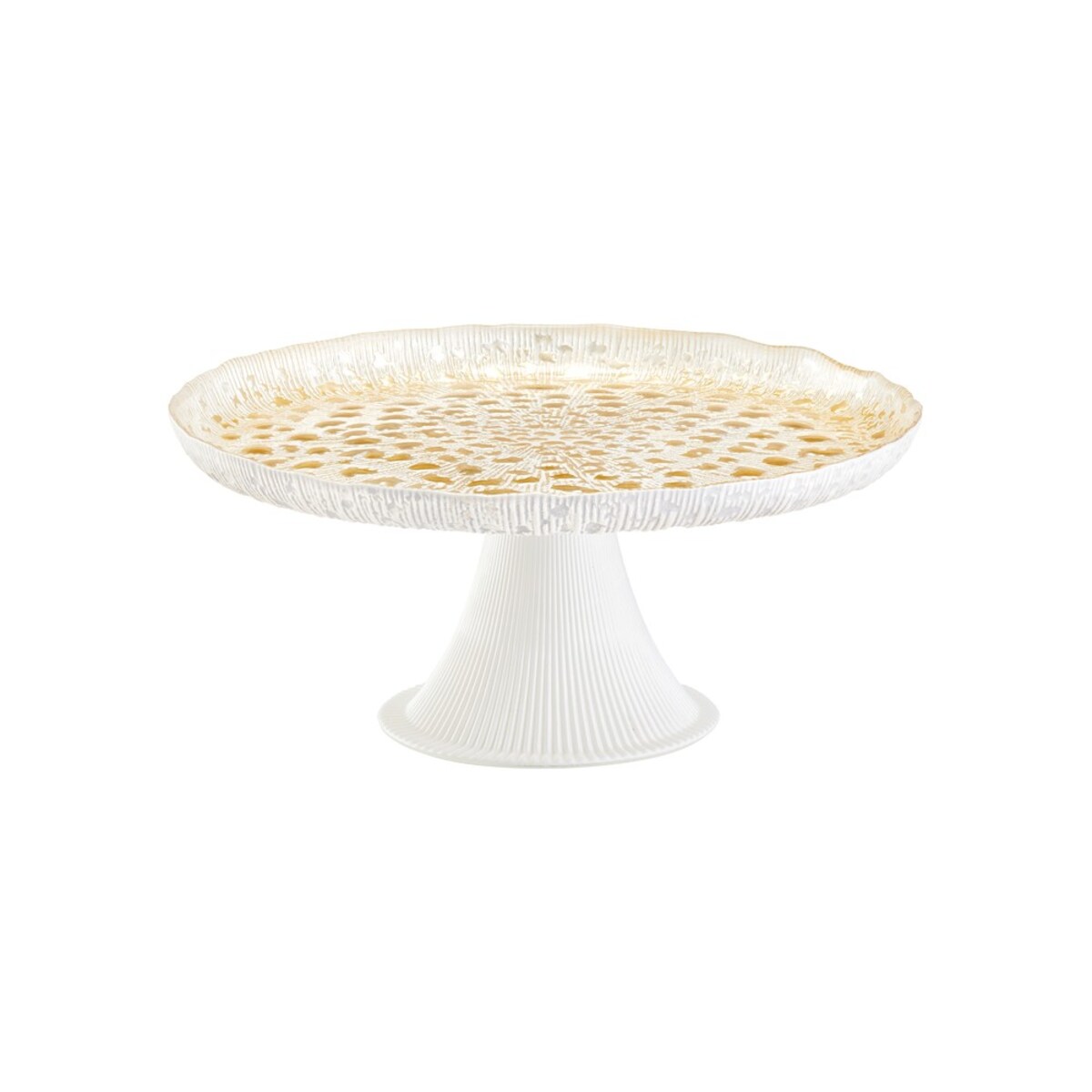 Patera na ciasto szklana 21,5 cm CASTELLO GOLD