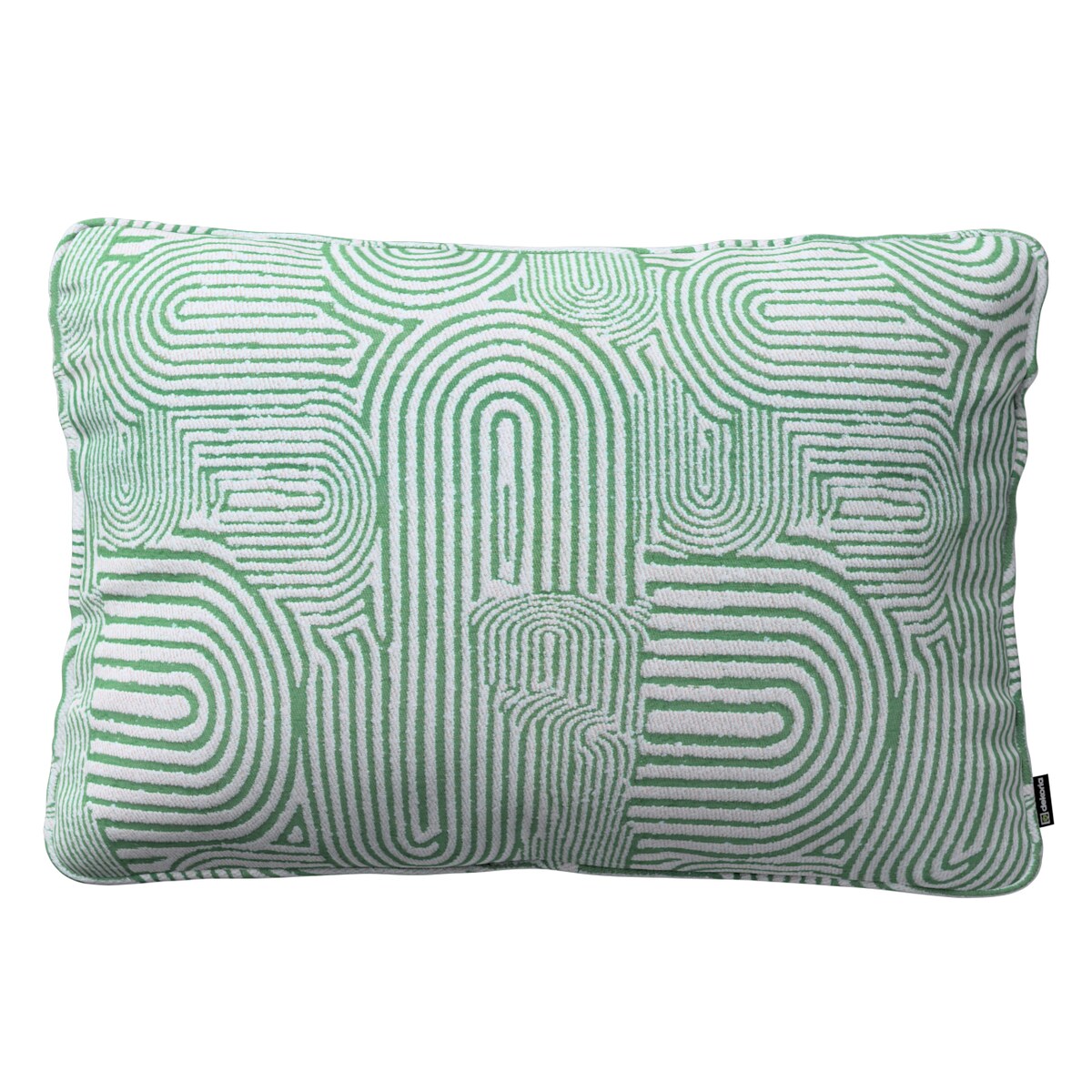 Poszewka Gabi na poduszkę prostokątna 60x40 miętowe łuki na kremowym tle