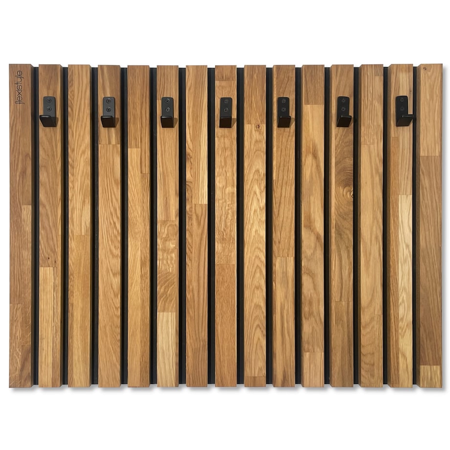 Drewniany wieszak na ubrania Lamele 80cm