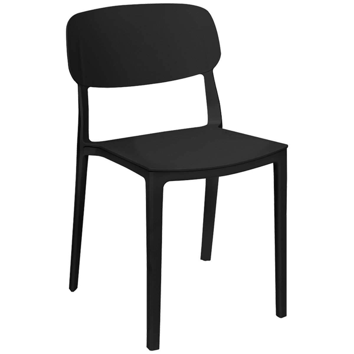 Krzesło plastikowe do salonu ogrodu nowoczesne czarne