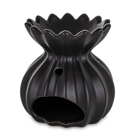 Kominek zapachowy ceramiczny 12x9x7 cm LAMPADINA czarna