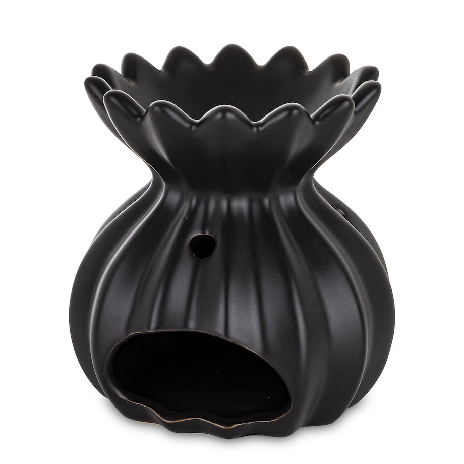 Kominek zapachowy ceramiczny 12x9x7 cm LAMPADINA czarna