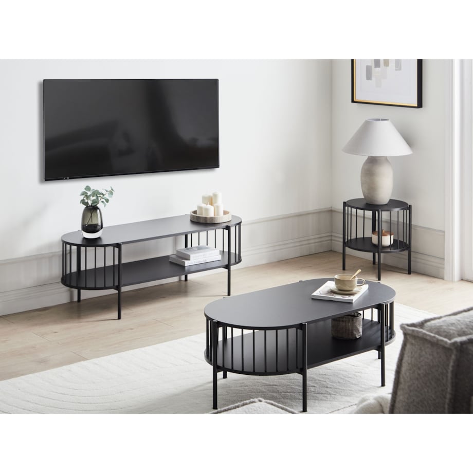 Stolik pomocniczy czarny OREANA