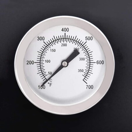 vidaXL Grill beczkowy z kółkami i półkami, czarny, stal, 115x85x95 cm