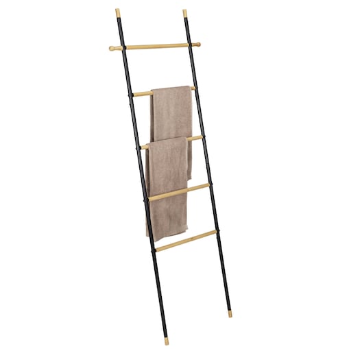 Wieszak na ręczniki, drabina z bambusowymi szczeblami, Loft, WENKO