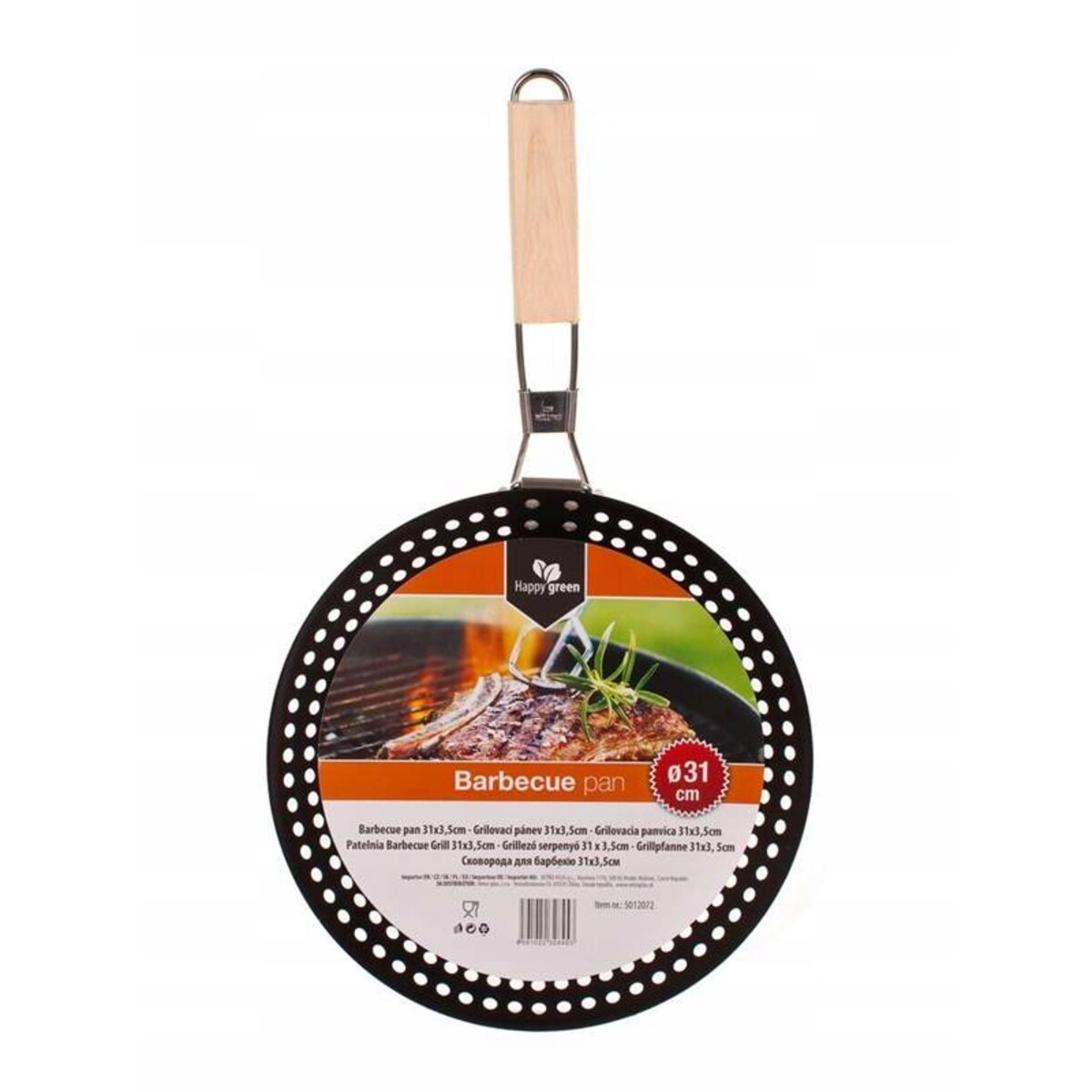 PATELNIA DO grillowania warzyw mięs stalowa 31 cm
