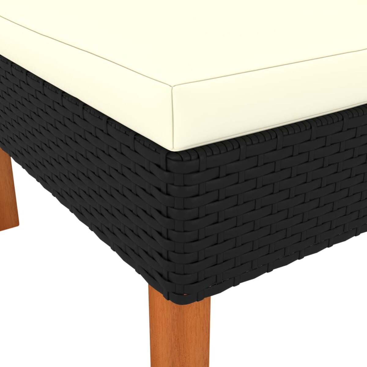 vidaXL Sofa narożna, polirattan i lite drewno eukaliptusowe