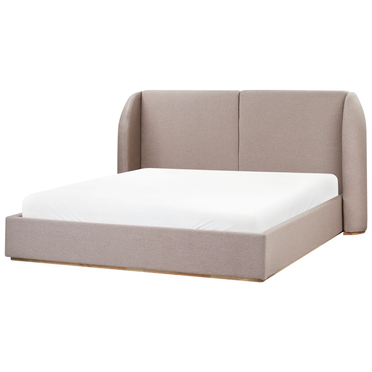 Łóżko z pojemnikiem MONESTIER 180 x 200 cm Beżowoszary