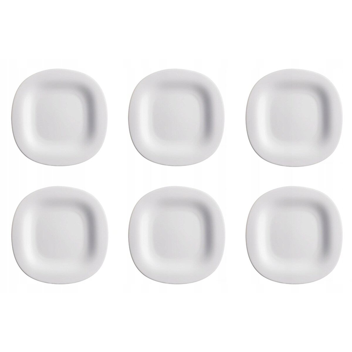 6szt TALERZE PŁYTKIE kwadratowe szare OBIADOWE drugie danie 27 cm LUMINARC