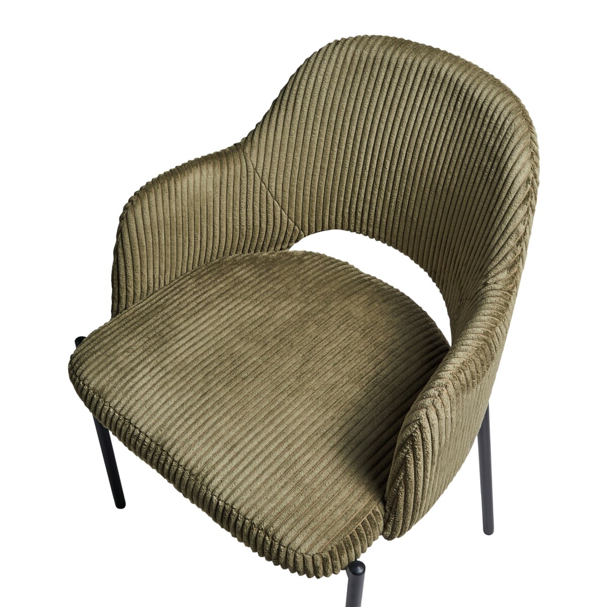 Zestaw 2 krzeseł do jadalni RATON Sztruks Oliwkowy