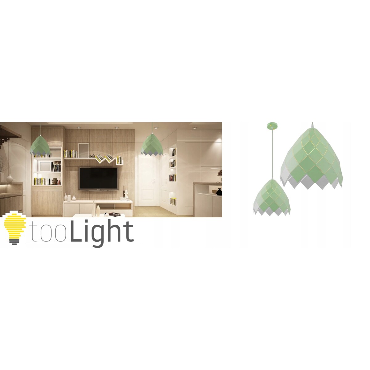Lampa Sufitowa Wisząca App339-1Cp Zielona