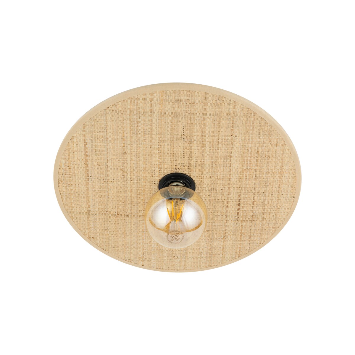 Plafoniera boho CALMA 380 38 cm beżowo-słomkowa E27 TK Lighting