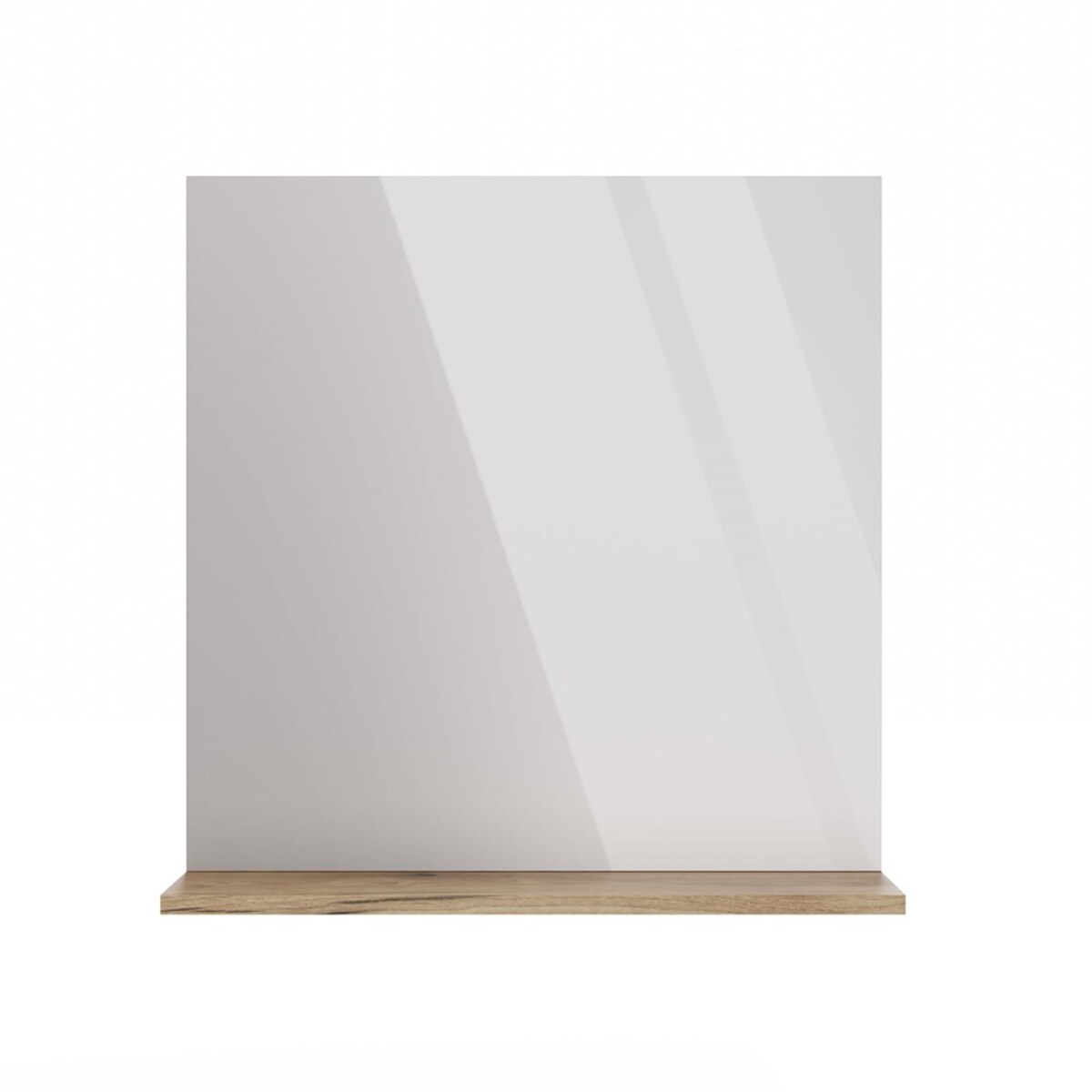 LUSTRO ŁAZIENKOWE Z PÓŁKĄ TIGO 60x61,5 CM DĄB EVOKE DO ŁAZIENKI PRZEDPOKOJU