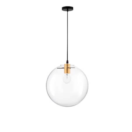 Skandynawska LAMPA wisząca UPATA LE41813 Luces Exclusivas szklana OPRAWA zwis kula przezroczysta
