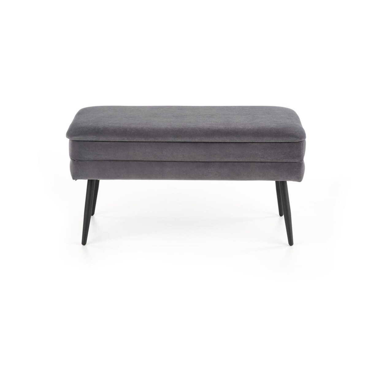 ŁAWKA TAPICEROWANA Vanel ZE SCHOWKIEM szara/czarna