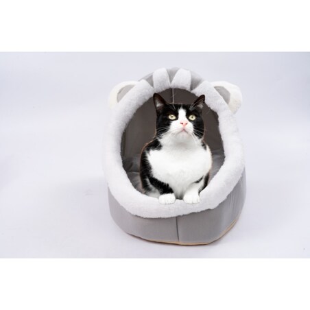 BUDKA DLA KOTA PSA buda legowisko domek MIĘKKIE POSŁANIE PLUSZOWE 45x37