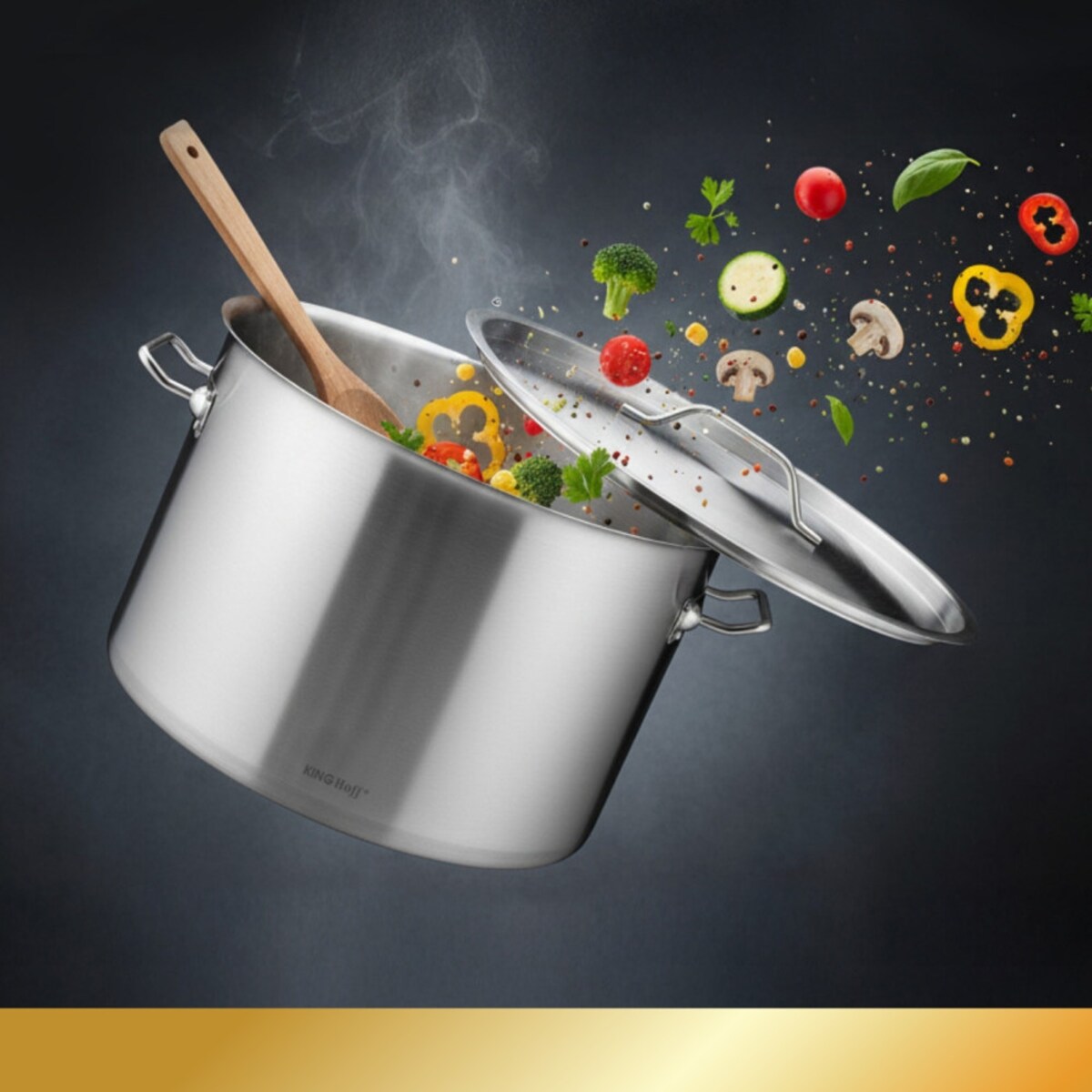 Kinghoff garnek gastronomiczny z pokrywą 25cm 9L 67533