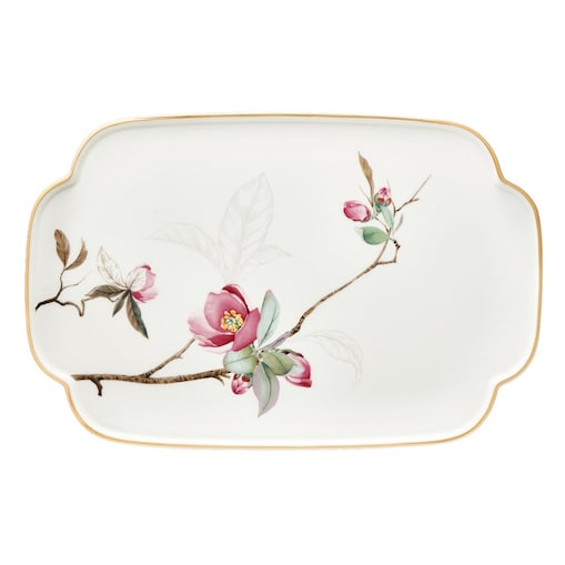 VILLA ITALIA Patera do ciasta porcelanowa Talerz 31,5 x 20,5 cm SPIRIT of JAPAN