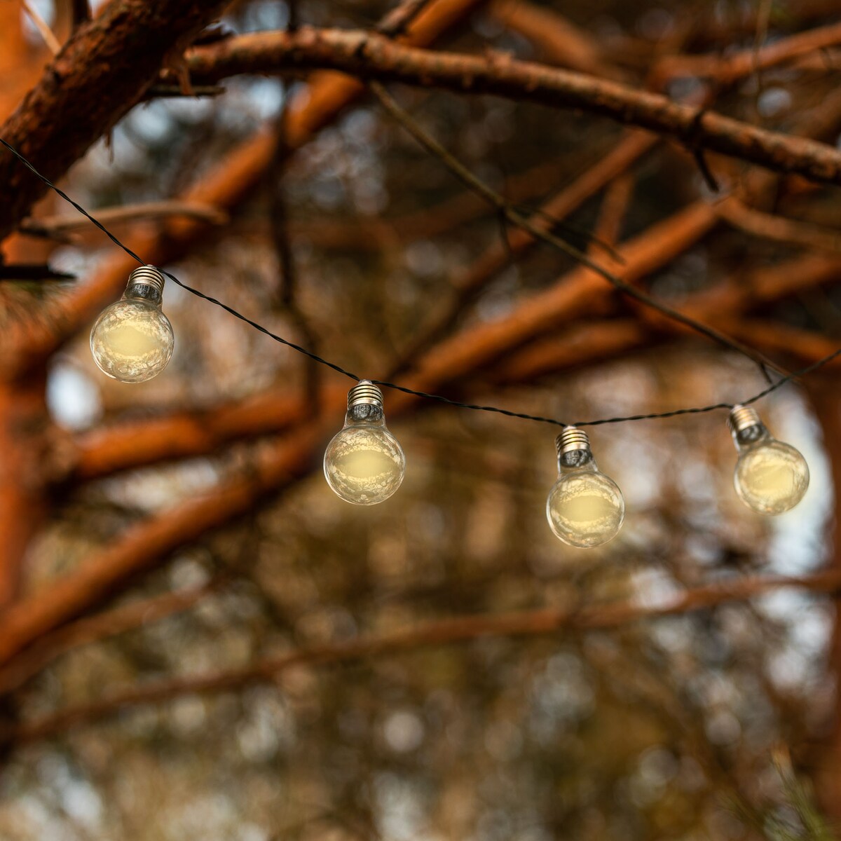 Girlanda ogrodowa PARTY, solarna, 10 lampek w kształcie żarówki
