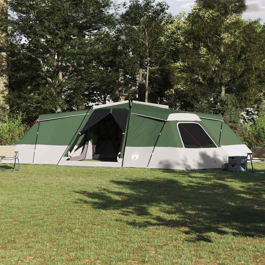 vidaXL Namiot rodzinny Zielony 833 x 585 x 216 cm Poliester