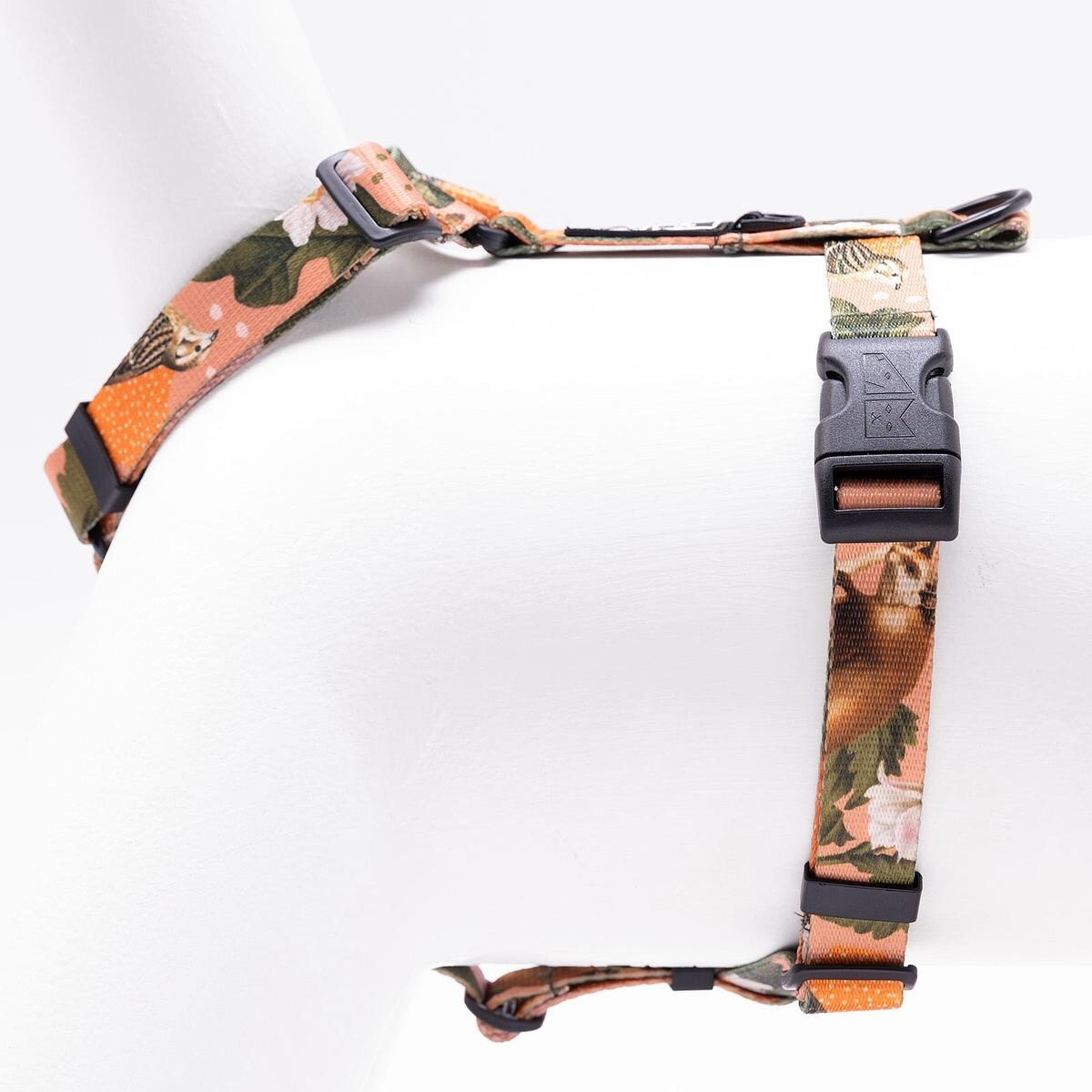 Szelki dla psa lub kota typu guard "Wie wiórka co dobre" - Szerokość taśmy: 38mm, Rozmiar: M