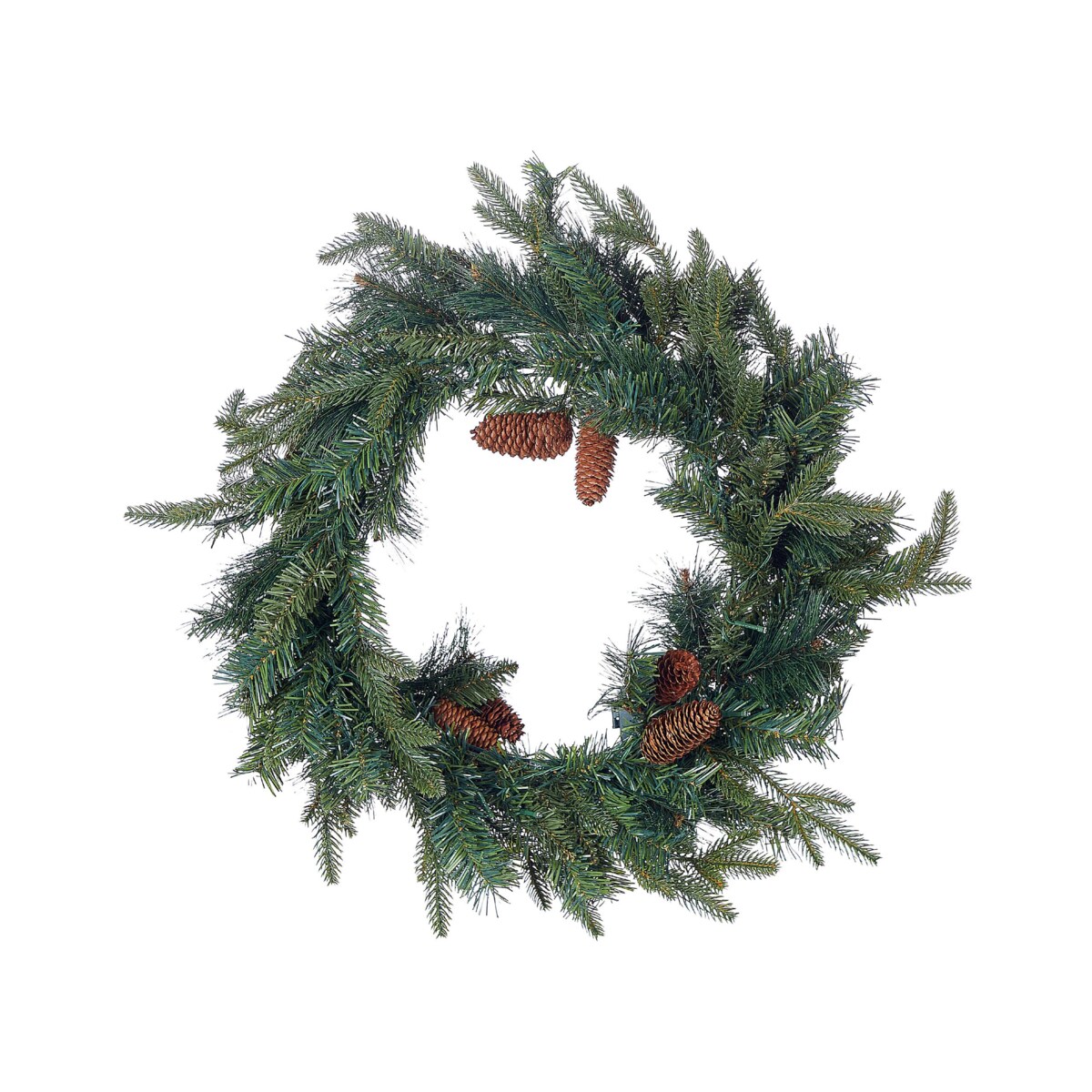 Wianek świąteczny ze światełkami 60 cm zielony KAMERUN